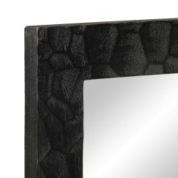 Miroir de bain noir 50x70x2,5 cm bois manguier massif et verre 562685562685