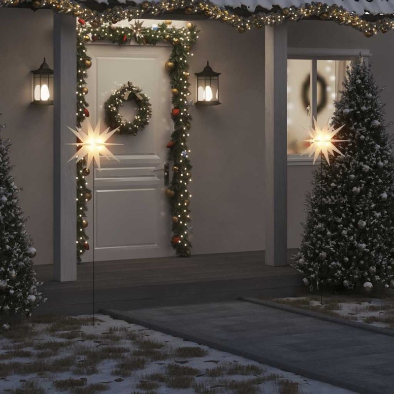 Lumière de Noël avec piquet LED pliable blanc 57 cm 562691562691