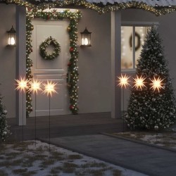 Lumières de Noël avec piquets 3 pcs LED pliable blanc 35 cm 562693562693