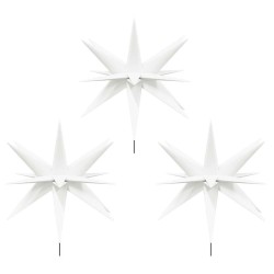 Lumières de Noël avec piquets 3 pcs LED pliable blanc 35 cm 562693562693