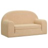Canapé-lit pour enfants 2 places crème peluche douce 562694562694