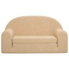 Canapé-lit pour enfants 2 places crème peluche douce 562694562694