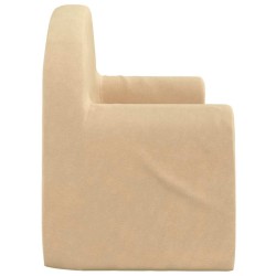 Canapé-lit pour enfants 2 places crème peluche douce 562694562694
