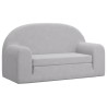 Canapé-lit enfants 2 places gris clair peluche douce 562695562695