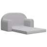 Canapé-lit enfants 2 places gris clair peluche douce 562695562695