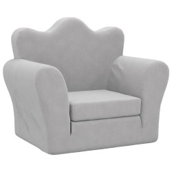 Canapé-lit pour enfants gris clair peluche douce 562697562697