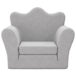 Canapé-lit pour enfants gris clair peluche douce 562697562697