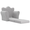 Canapé-lit pour enfants gris clair peluche douce 562697562697