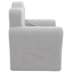 Canapé-lit pour enfants gris clair peluche douce 562697562697