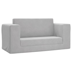 Canapé-lit enfants 2 places gris clair peluche douce 562699562699