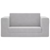 Canapé-lit enfants 2 places gris clair peluche douce 562699562699