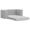 Canapé-lit enfants 2 places gris clair peluche douce 562699562699