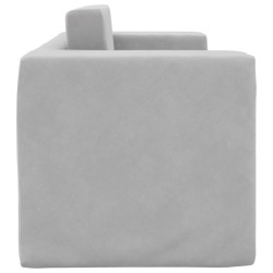 Canapé-lit enfants 2 places gris clair peluche douce 562699562699