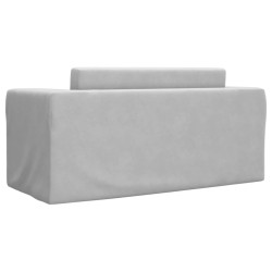 Canapé-lit enfants 2 places gris clair peluche douce 562699562699