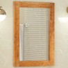 Miroir salle de bain 50x70x2,5 cm bois massif d'acacia et verre 562704562704