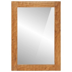 Miroir salle de bain 50x70x2,5 cm bois massif d'acacia et verre 562704562704