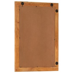 Miroir salle de bain 50x70x2,5 cm bois massif d'acacia et verre 562704562704