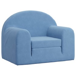 Canapé-lit pour enfants bleu peluche douce 562707562707