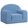 Canapé-lit pour enfants bleu peluche douce 562707562707