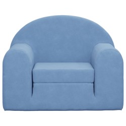 Canapé-lit pour enfants bleu peluche douce 562707562707