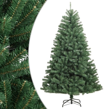 Sapin de Noël artificiel à charnières avec support vert 210 cm 562714562714