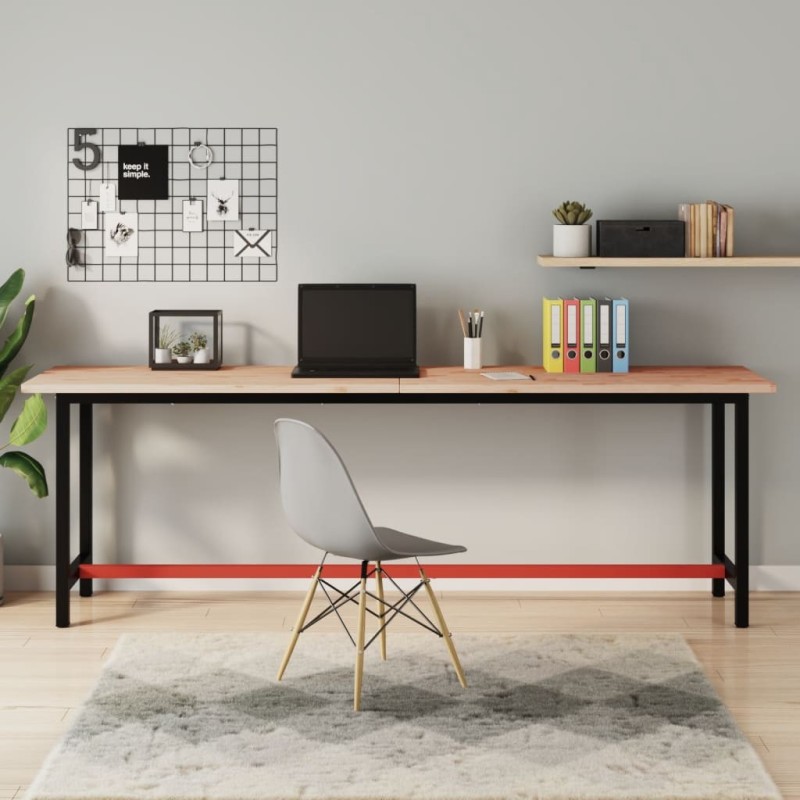 Dessus de bureau 220x55x2,5 cm bois massif de hêtre 562717562717