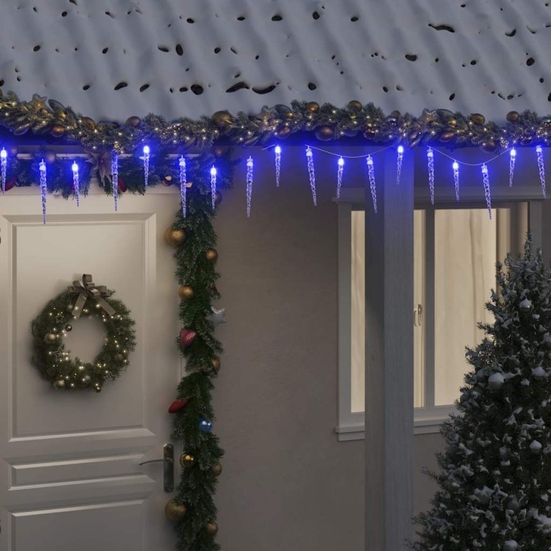 Guirlande lumineuse à glaçons Noël 200 LED bleu acrylique PVC 562718562718