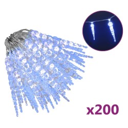Guirlande lumineuse à glaçons Noël 200 LED bleu acrylique PVC 562718562718