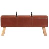 Banc de gymnastique marron 110 cm cuir véritable 562719562719