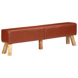 Banc de gymnastique marron 160 cm cuir véritable 562720562720