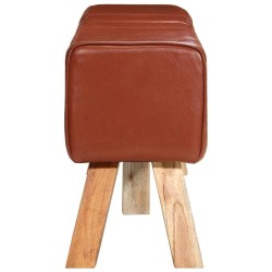 Banc de gymnastique marron 160 cm cuir véritable 562720562720