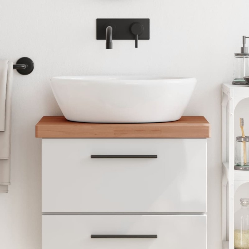 Comptoir de salle de bain 60x40x4 cm bois massif de hêtre 562731562731