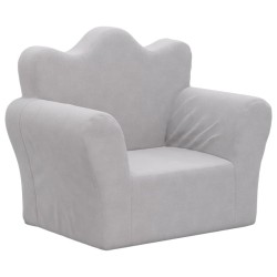 Canapé pour enfants gris clair peluche douce 562738562738