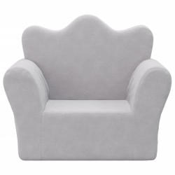 Canapé pour enfants gris clair peluche douce 562738562738