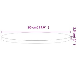 Dessus de table Ø60x2,5 cm rond bois massif de hêtre 562742562742