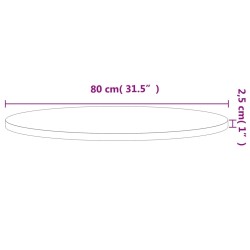 Dessus de table Ø80x2,5 cm rond bois massif de hêtre 562744562744