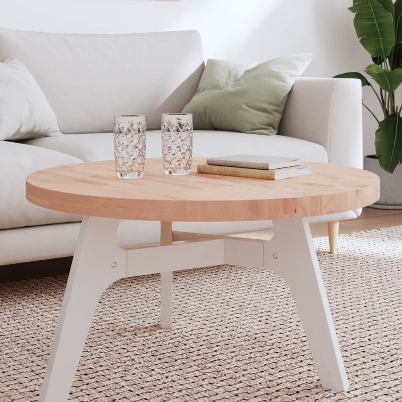 Dessus de table Ø80x4 cm rond bois massif de hêtre 562751562751