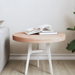 Dessus de table Ø50x4 cm rond bois massif de hêtre 562755562755