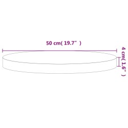 Dessus de table Ø50x4 cm rond bois massif de hêtre 562755562755