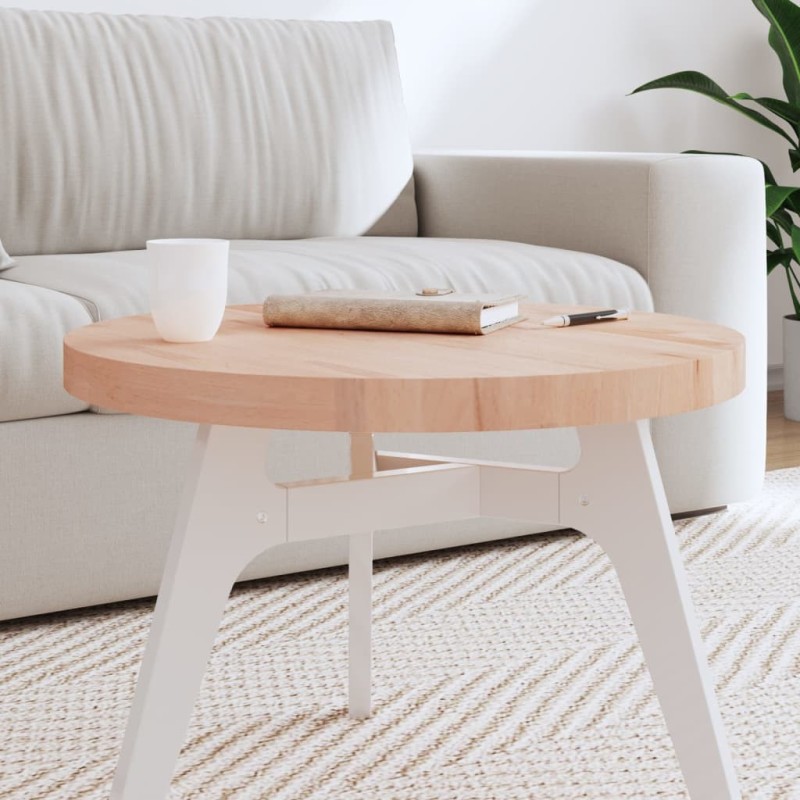 Dessus de table Ø60x4 cm rond bois massif de hêtre 562756562756