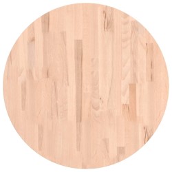 Dessus de table Ø70x4 cm rond bois massif de hêtre 562758562758