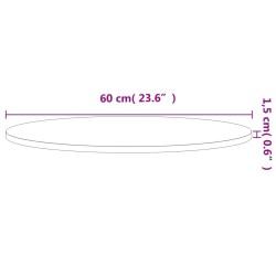 Dessus de table Ø60x1,5 cm rond bois massif de hêtre 562763562763