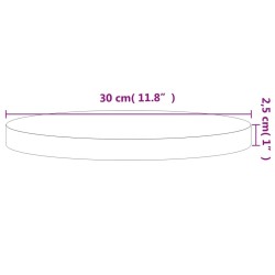 Dessus de table Ø30x2,5 cm rond bois massif de hêtre 562766562766