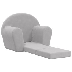 Canapé-lit pour enfants gris clair peluche douce 562770562770