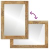 Miroir de bain 50x70x2,5 cm bois de manguier massif et verre 562772562772