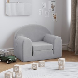 Canapé-lit pour enfants gris clair peluche douce 562780562780