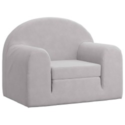 Canapé-lit pour enfants gris clair peluche douce 562780562780