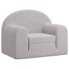 Canapé-lit pour enfants gris clair peluche douce 562780562780