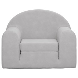 Canapé-lit pour enfants gris clair peluche douce 562780562780