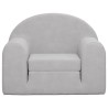 Canapé-lit pour enfants gris clair peluche douce 562780562780